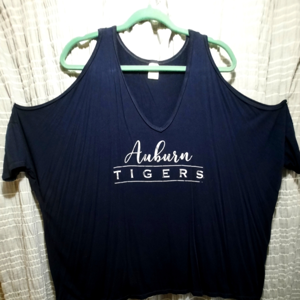 Auburn Tigers Cold shoulder Dolman sleeve top